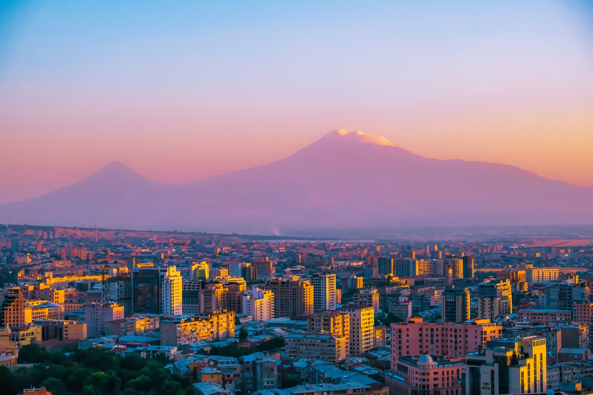 Armenians connecting across different countries with symbolic global network and cultural elements